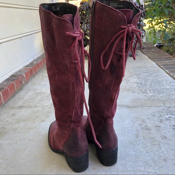 💸SOLD💸Born Felicia Tall knee high boots suede purple 6.5 - Picture 4 of 8